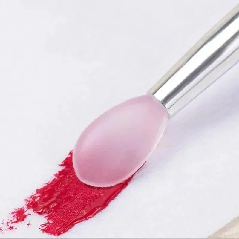 3/5/10Pcs Soft Silicone Lipstick Brush Lip Stick Applicator Portable Clear Handle Clean Microbrush Lipgloss Beauty Tool — image 4