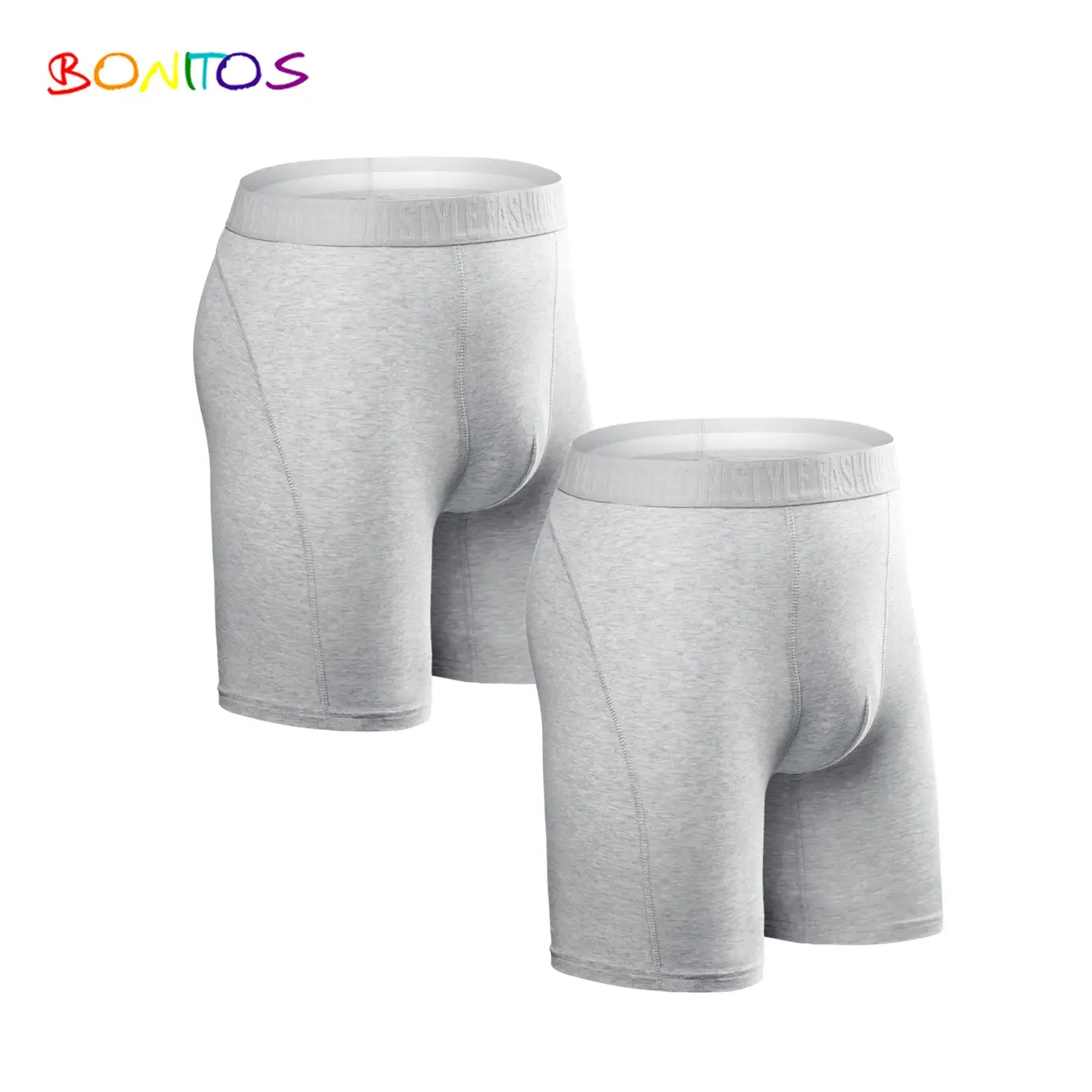 2pcs Pack Long Leg Boxer Shorts Panties Kit Homme Underpants Boxershorts Slip Underwear para sa Lalaki Cotton Lalaki Sexy Set Box Gym — image 8