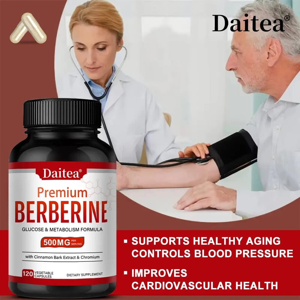 Berberine HCL 500mg Κάψουλες με Κανέλα Αντιοξειδωτική Υποστήριξη Καρδιά Μεταβολικό Καρδιαγγειακό Πεπτικό & Ανοσοποιητικό Υγεία — image 2