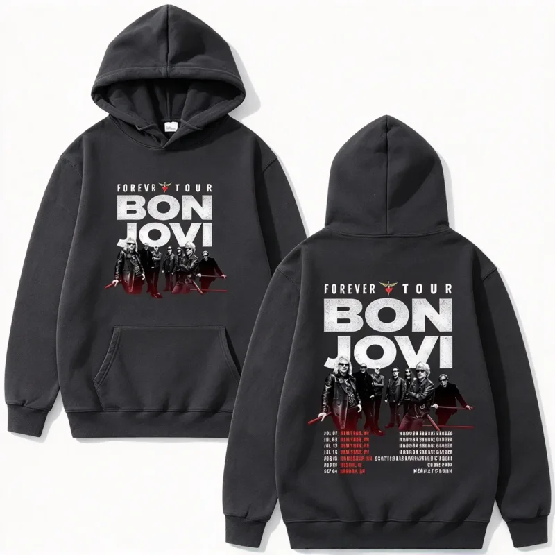 Camisola com capuz 2026 Homens Vintage Rock Band Grupo Cartaz Tour Data Texto Arte Impressão Camisola Estética Hip Hop Tops de manga comprida oversized — image 9