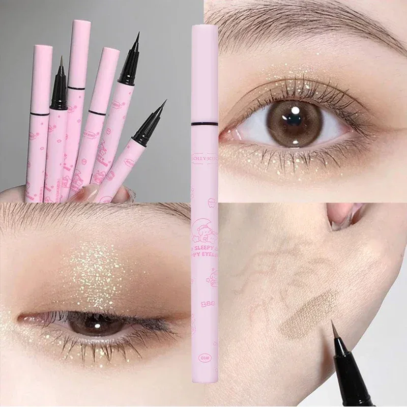 Black Liquid Eyeliner Eye Make Up Super Waterproof Long Lasting Eye Liner Easy To Wear Lying Silkworm Pen Makeup Cosmetics Tools — image 9