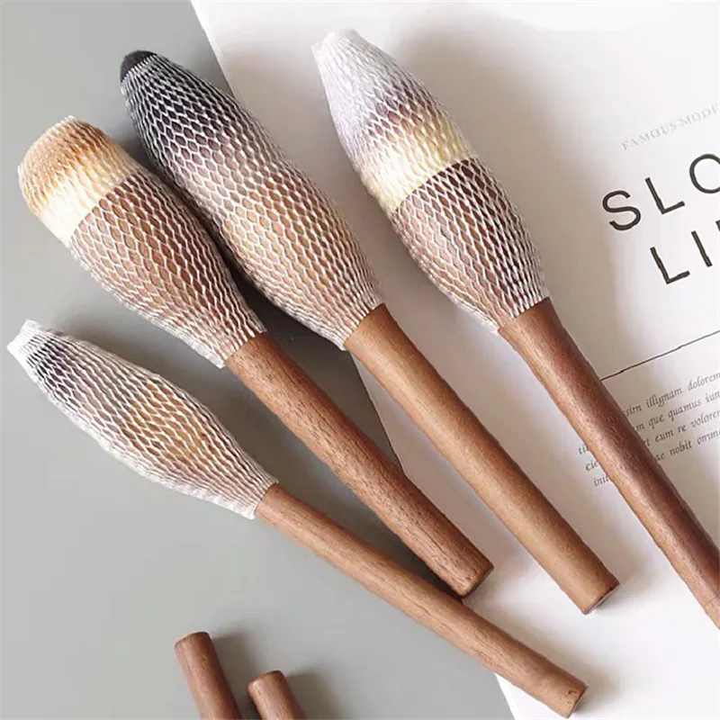Πινέλο μακιγιάζ με λαβή ξύλου καρυδιάς Loose Powder Blush Contour Brushes Super soft High Density Tools Makeup Brush — image 5