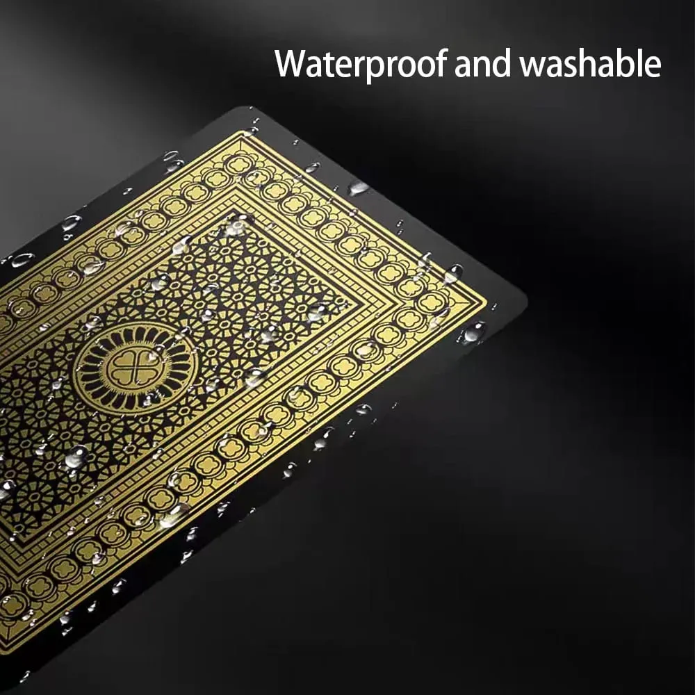 Premium Black Glod Playing Cards PVC Plastic Waterproof Durable Poker Cards Large Character Deck of Cards for Parties