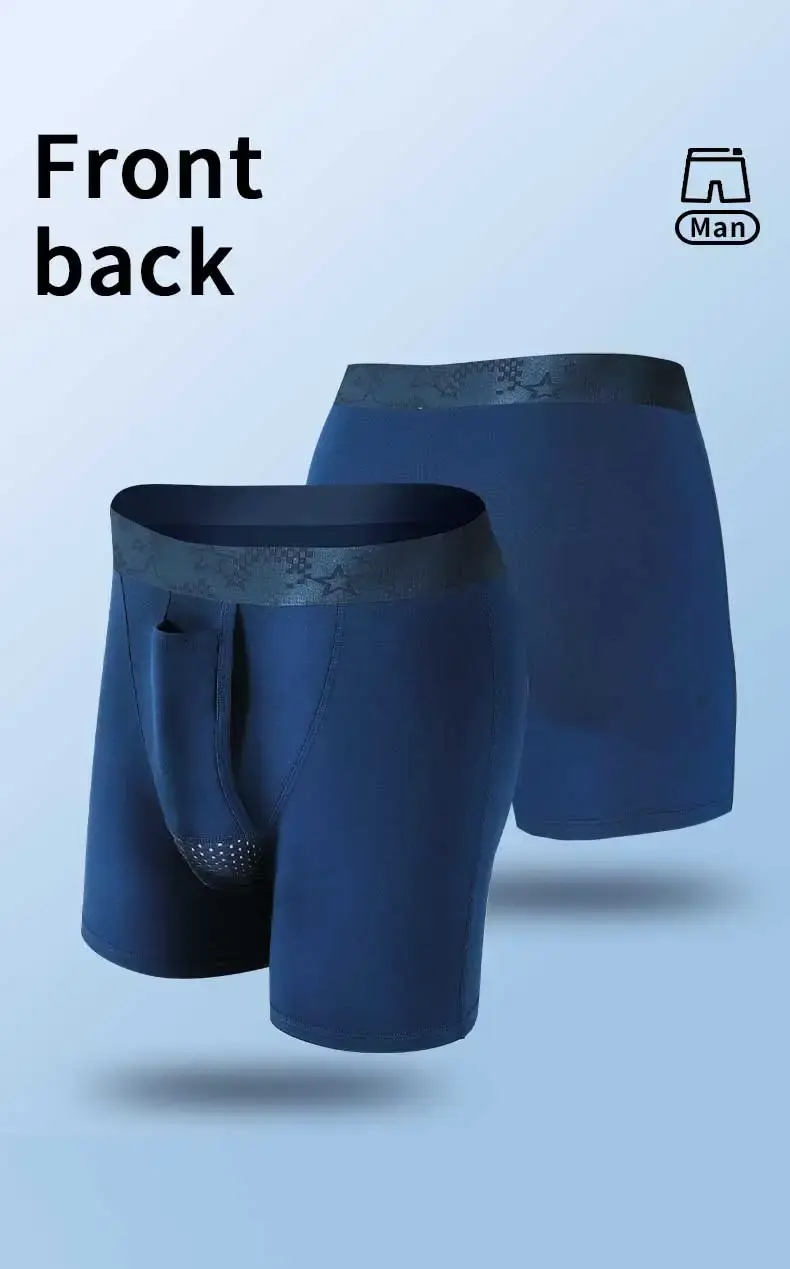 Bullet separata anti-wear bentrosor för män Boxershorts för män Andas kalsonger pojkar sportväska fäste långa shorts — image 8