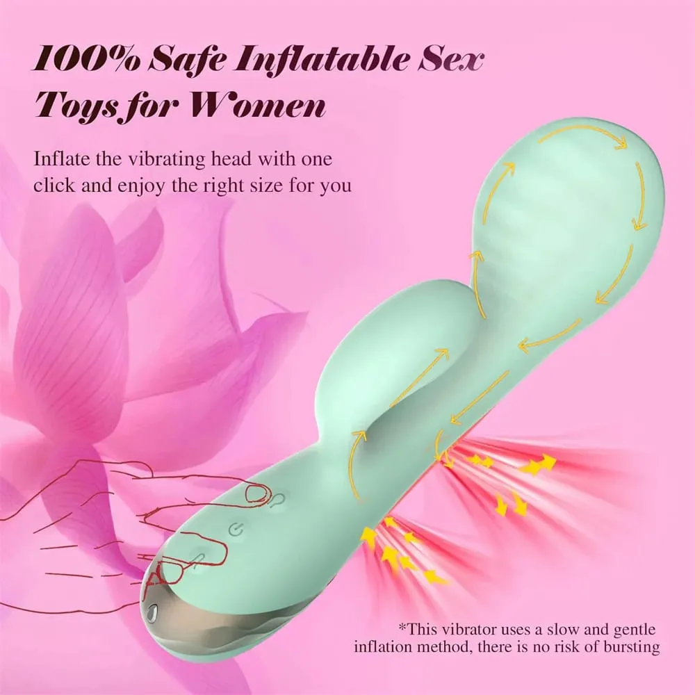 Inflatable expansion Vibrator G-Spot Massager Clitoris Stimulator Adult Sex Toys for Women Sexual Wellness Female Masturbator — image 2