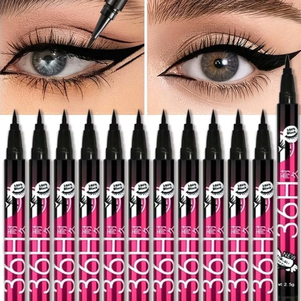 1/3/5 τεμ. Smooth Black Liquid Eyeliner Pen Ultra-fine Pen Tip 36H Eye Liner Pencil Αδιάβροχο μακιγιάζ για αρχάριους — image 2
