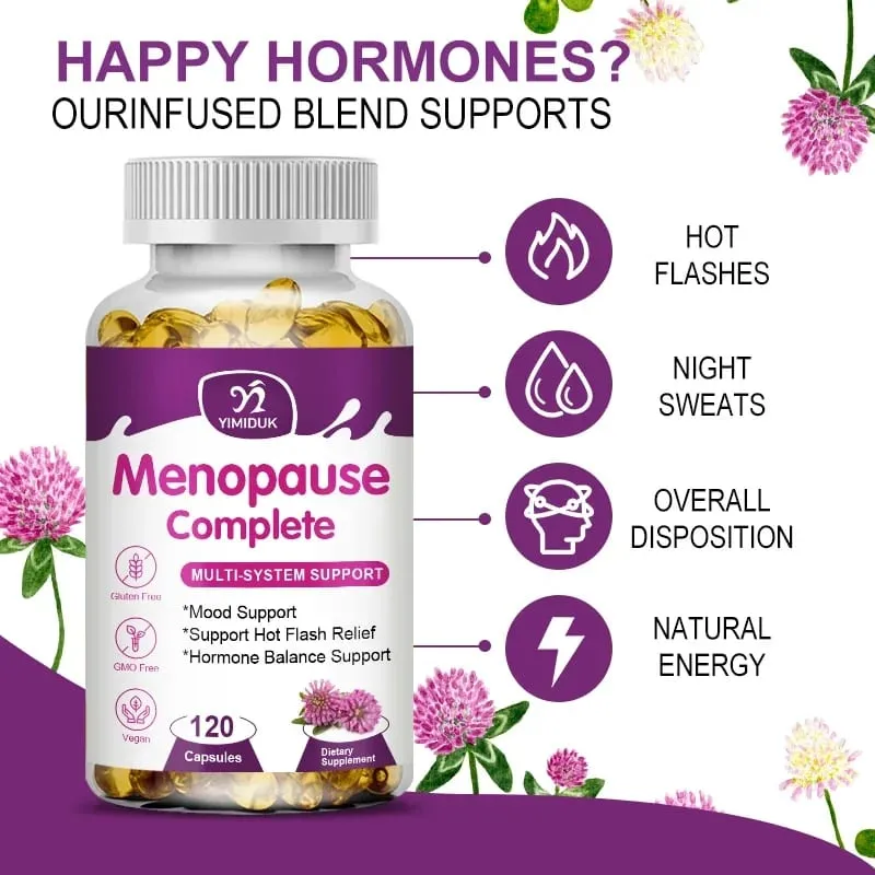 Buy 1 Get 1 Free! Menopause Complete Supplement for Hot Flash Relief Hormone Balance & Mood Soothes Joint Discomfort Vegan — image 2