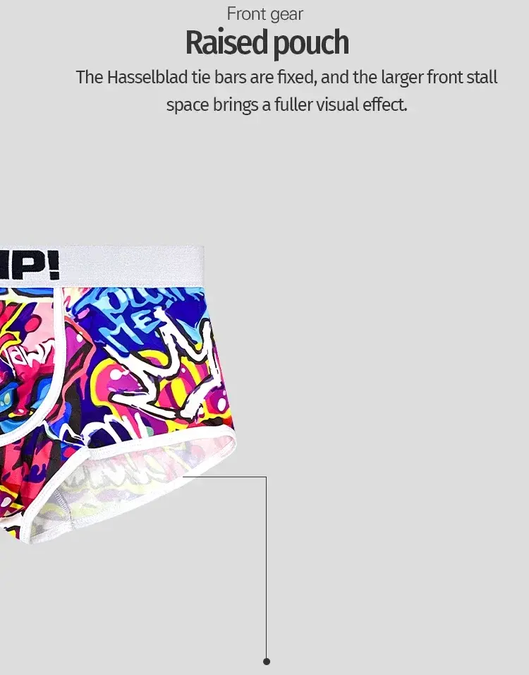 1- 4PCS Men's Cotton Nylon Blend Boxer Briefs All-Over Graffiti Print Wide Elastic Waistband Non-Tight Fashion Sport Underwear — image 14
