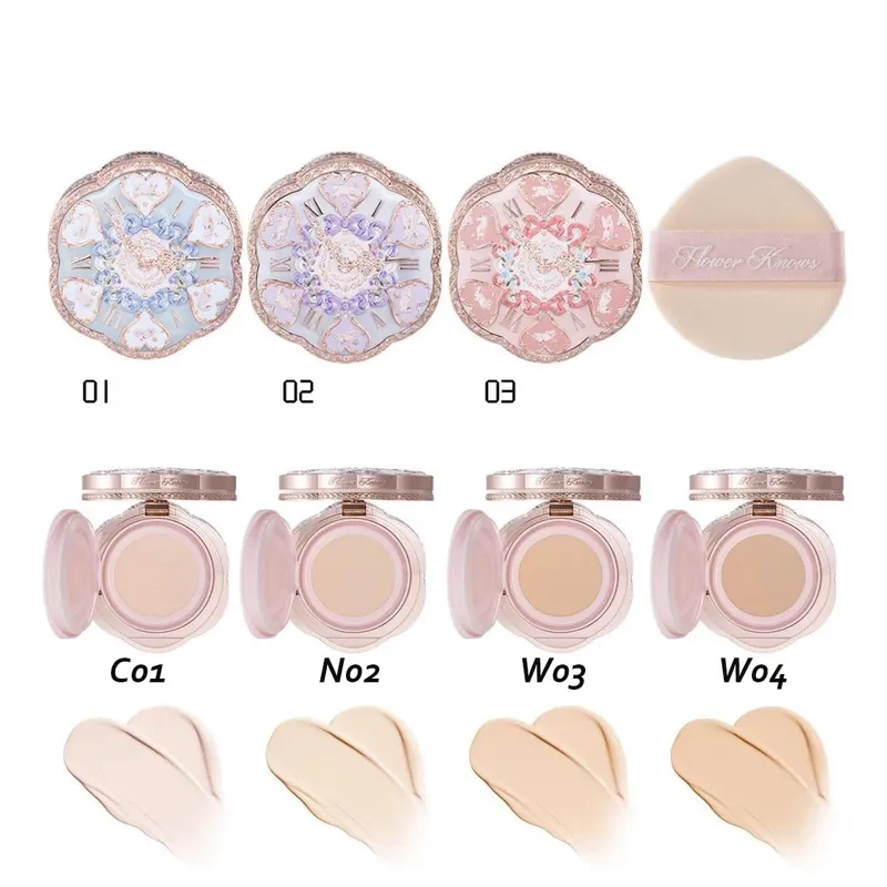 Flower Knows Makeup Professional Completa Eye Shadow Air Cushion CC Cream Blush Lipstick & Mascara Jewelry Box Σετ δώρου — image 4