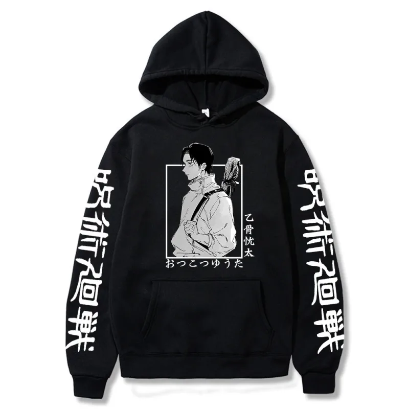 Okkotsu Yuta Graphic Hoodies Anime Jujutsu Kaisen Vintage Oversized Hooded Hip Hop Long Sleeves Cotton Hoodie Men Women Clothes — image 4