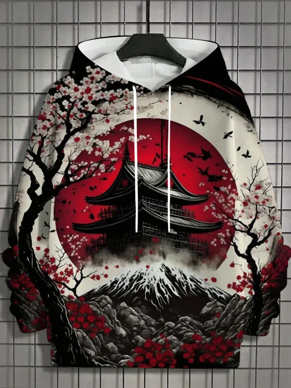 2024 outono novo masculino 3d japonês samurai impressão moletom com capuz masculino e feminino casual moda masculina moletom com capuz de rua — image 12