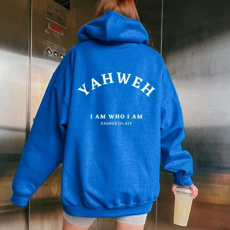 20256 Lelaki Terlaris Lelaki Kristian YAHWEH Hoodies Jesus Hombre Fesyen Popular Streetwear Bercetak Surat Baju Sweat Wanita Bertudung — image 6