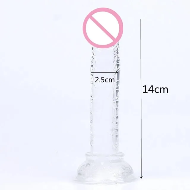 KWD Erotic Soft Jelly Dildo Anal Butt Plug Realistic Strong Suction Cup Adult Toys G-spot Orgasm Big Penis Sex Toys For Woman