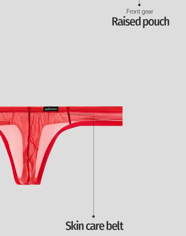 Ultra Thin Sheer Briefs Men Underwear Cooling Knickers Low Rise Bulge Pouch Underpants Soft Mesh Panties Male Thong Pants — image 11