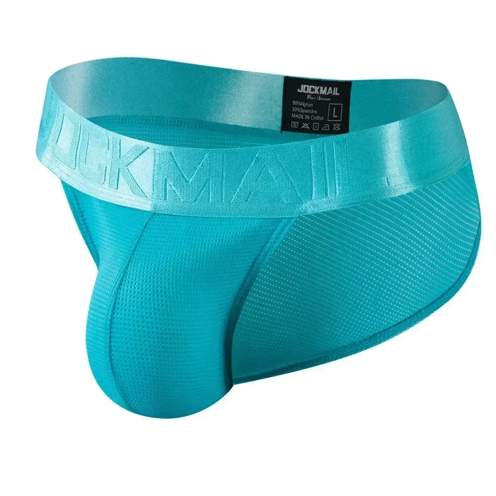 Cuecas masculinas cuecas de malha de náilon de secagem rápida cuecas de biquíni deslizamento masculino tanga cuecas jockstrap gay