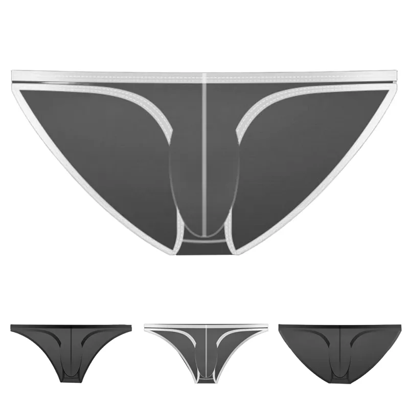 1pc verão nova roupa interior masculina cuecas de seda gelo ultra-fino transparente respirável sexy confortável cintura baixa cuecas para homem 3256809692642600 — image 8