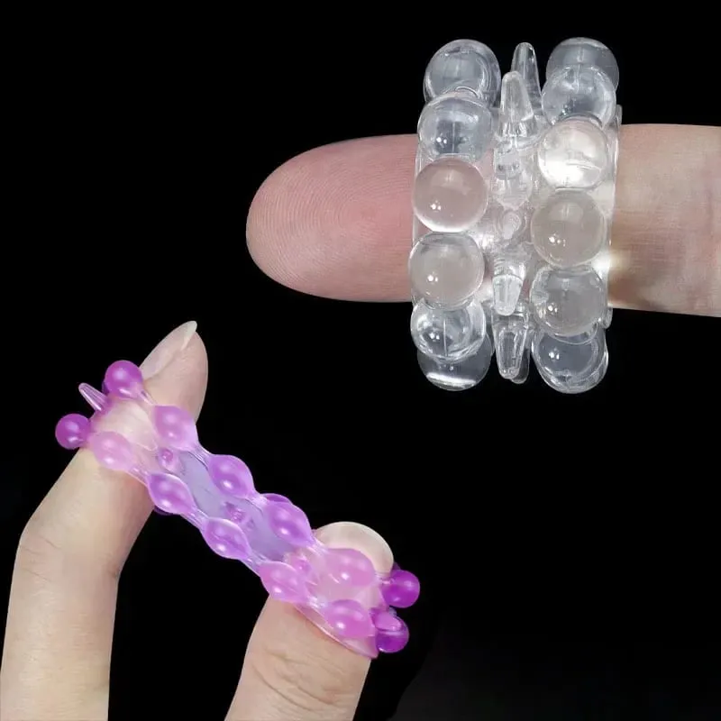 3db Stretchy Stay Hard Gyöngyös kakasgyűrű Késleltetett magömlés edző Scrotal Binding Ball Hordágy Szilikon Cockring Férfi Szexjátékok