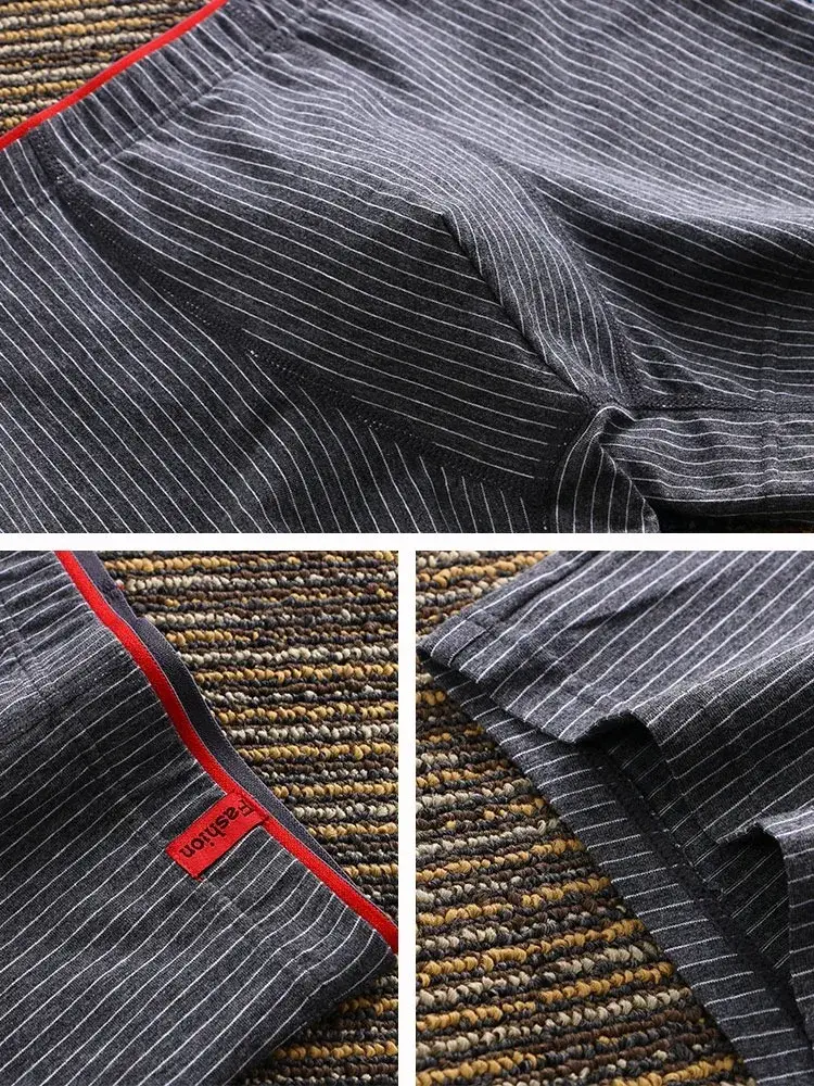 Men's Boxer Underwear Soft Breathable And Comfortable Briefs Striped Trendy Personality Casual Loose Boxers Panties Stylish — image 7