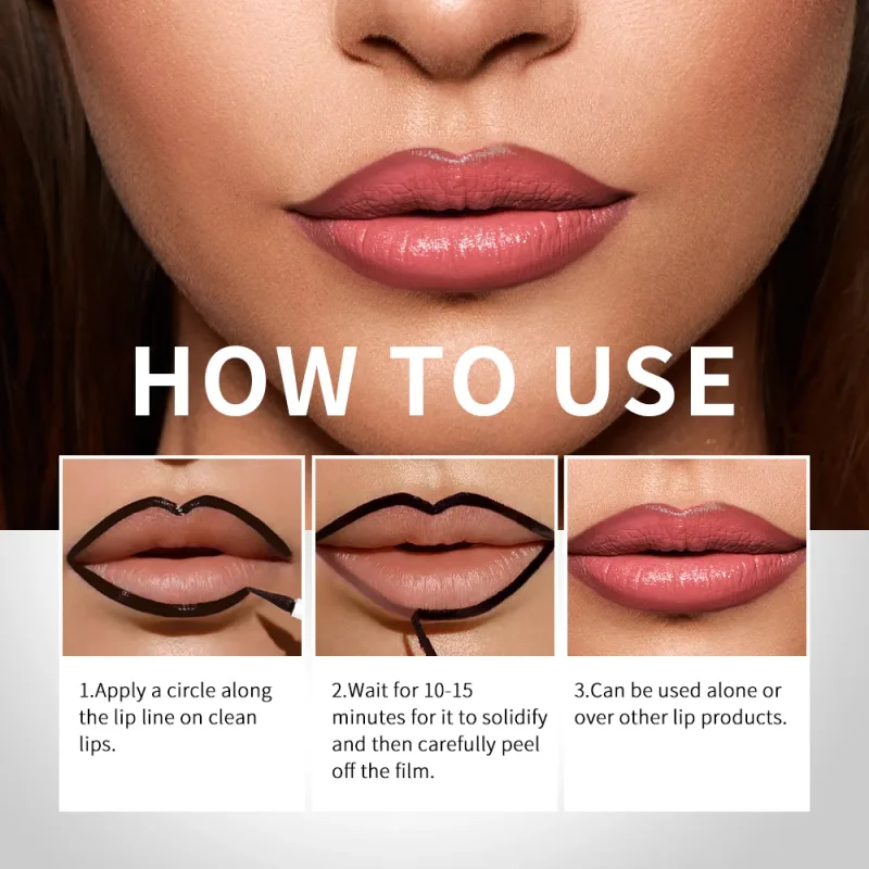 Lakerain Peel Off Lip Liner עמיד למים עמיד למים תוחם שפתיים צבע עמיד לאורך זמן. — image 4