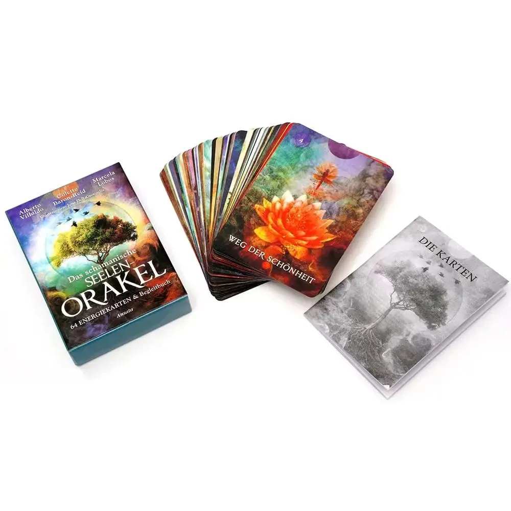 Γερμανικά 78 τμχ Das Schamanische Seelen Orakel Tarot Deck Prophecy Divination Comics Κάρτες Ταρώ Family Party Επιτραπέζιο παιχνίδι
