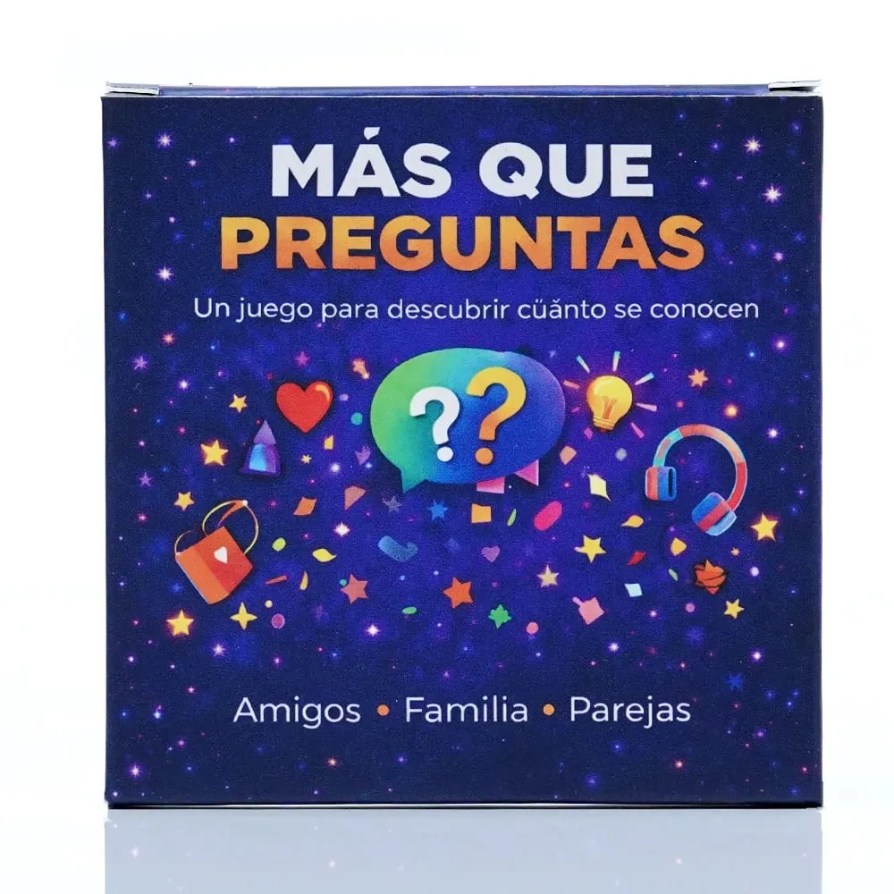 Español Mas Que Preguntas Juego de Cartas de Preguntas para Amigos Familia y Parejas Juego de Mesa Conversacional — image 3