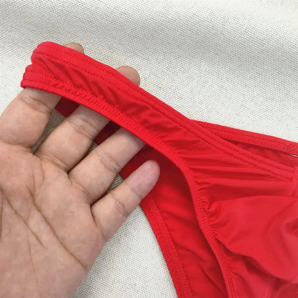 Herr Ultralåg midja Bugle Pouch Bikinitrosor Sexiga tighta Transparenta underkläder Man Is Silk Ultratunna kalsonger Plus Size — image 13