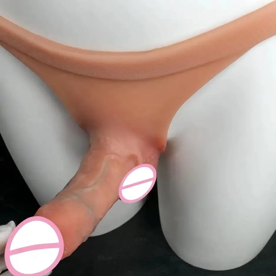 Consolador con correa de silicona para lesbianas Gay, pene sólido reutilizable, sensación de piel, pantalones consoladores, pene con correa, Juguetes sexuales para mujeres 18+