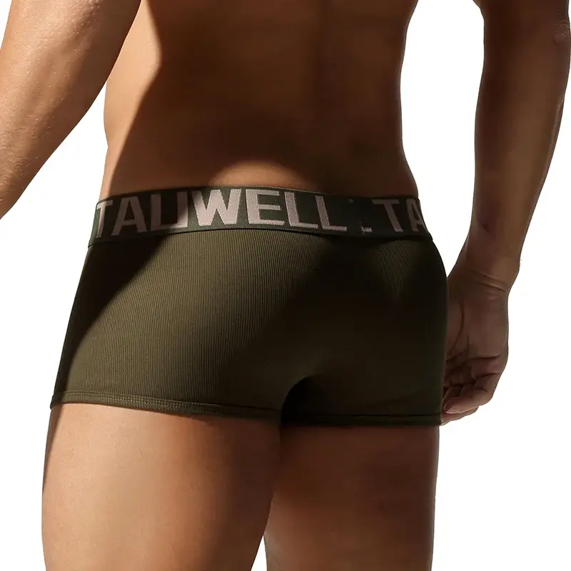 Roupa íntima masculina, shorts boxer de alta qualidade, cor sólida, alta elasticidade, ajuste fino, respirável — image 26