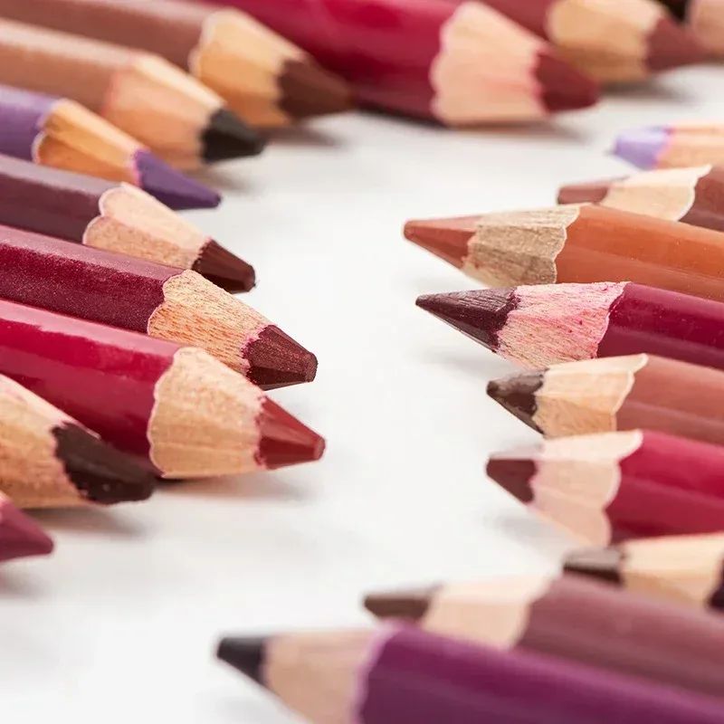 28Color Antifouling Lip Liner Professzionális rúzstoll Precise Waterproof Lip Outline Ceruza ajak smink Tartós szemceruza Krémes — image 4