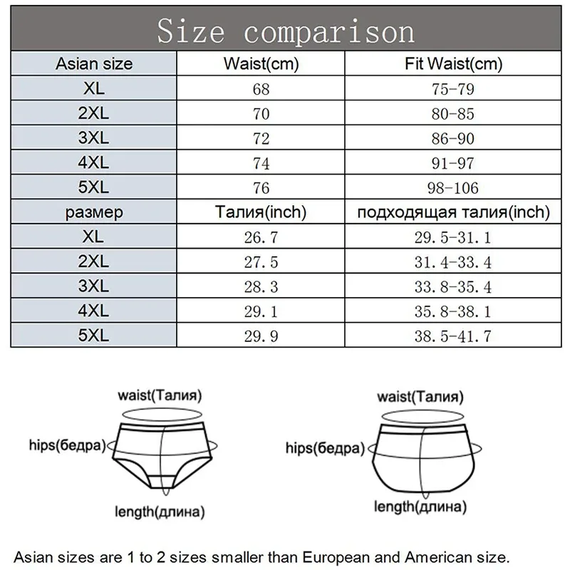 4 Pcs/Lot Cheapest 100% Cotton Mens Briefs Plus Size Men Underwear Panties XL-5XL Men's Breathable Sexy Lingerie Underpants — image 7