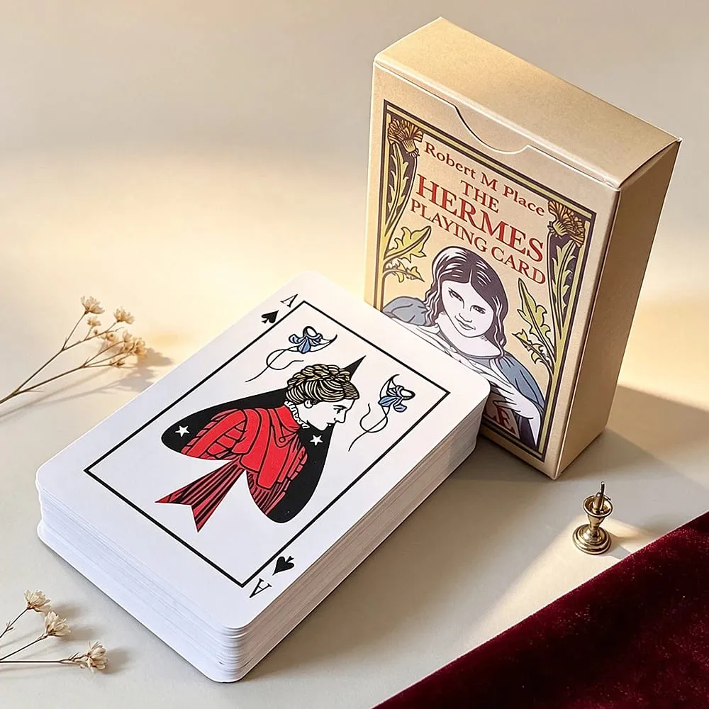 9*6cm The Playing Card Deck Vintage Art Fortune Telling & Divination Cards 54 Pcs Full Set Poker Deck Double-embossed