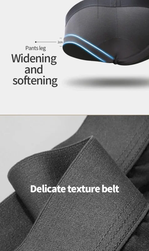 5PCSMen's three-piece briefs with U-shaped pouch, modal fabric, breathable, summer youth low-rise bottom pants — image 13