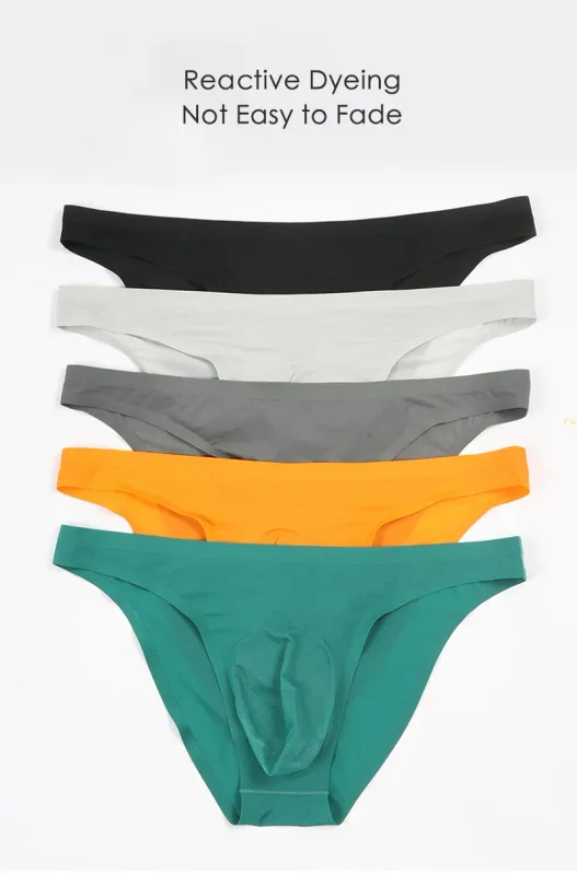 Herr Ice Silk Seamless Ultra-Tunn Underkläder Transparent Snabbtork Sexiga Pouch Trosor Man Seamless Andningsbara Trosor Kalsonger — image 8