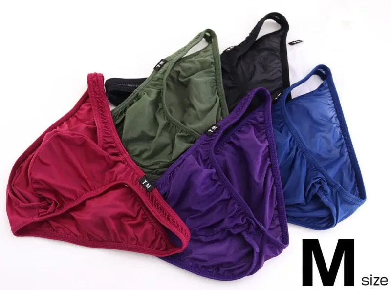 Silky Smooth Bikini Briefs for Men Pouch Design Low‑Waist Breathable Elastic Fashion Male Underwear — image 12