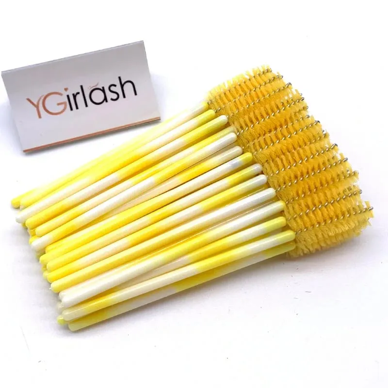 YGirlash 50 יחידות Lash Swans מוליך ריסים קריסטל ידית יהלום חד פעמית שרביטי מסקרה ניילון מברשת כלים קוסמטיים — image 21
