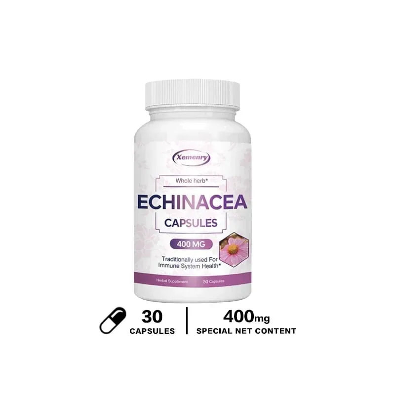 Echinacea kapszula 400 mg - Támogatja az immunrendszer és a légzőrendszer egészségét és csökkenti a megfázás hosszát kiegészítő — image 8