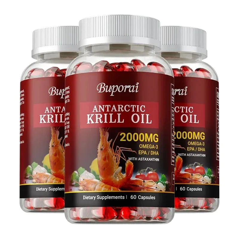 Antarctic Krill Oil 2000MG - Περιέχει ασταξανθίνη που προάγει την υγεία του εγκεφάλου και της καρδιάς, αντιοξειδωτικό μεταβολισμό και ενισχύει την ανοσία — image 11