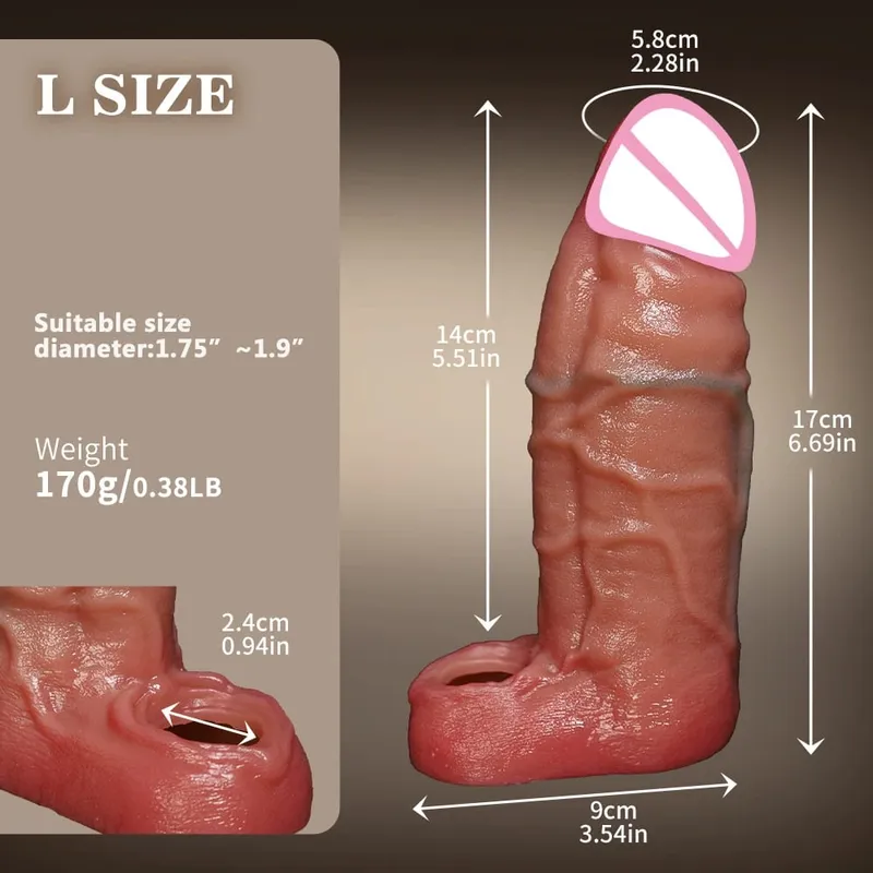 Férfi szexjátékok Újrafelhasználható valósághű, nyújtható szilikon péniszgyűrű kakasgyűrű késleltetett magömlés sperma zárgyűrű szexuális játékok férfiaknak péniszhüvely Puha pénisz-műpénisz reteszelő gyűrű és valósághű textúrájú hüvely kakasgyűrű pénisz alkalmas férfi pároknak Se. — image 11