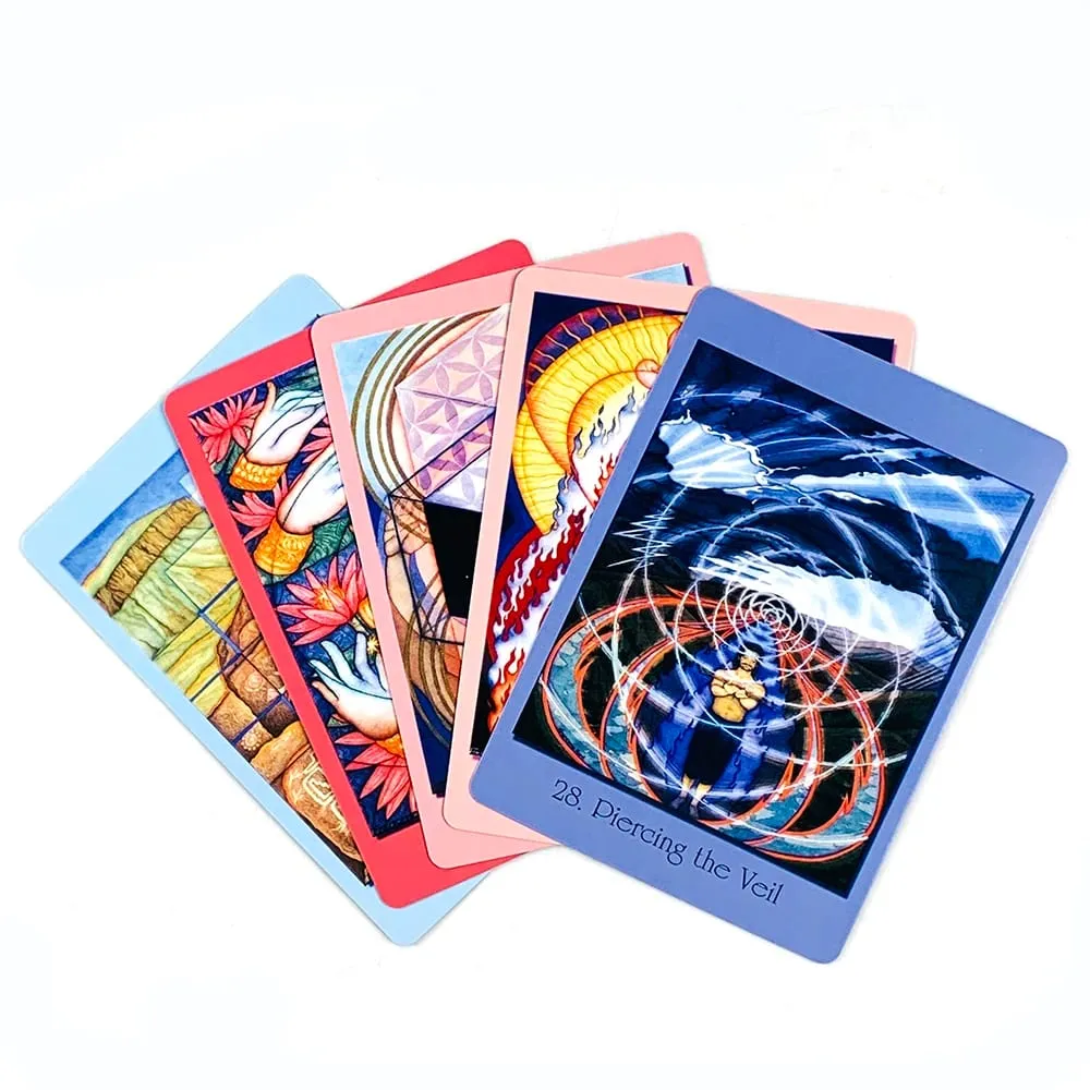 New Sacred Geometry Cards For The Visionary Path A 64 Pcs Oracle Cards Integrating Math Science and Spirituality Party Game — image 5