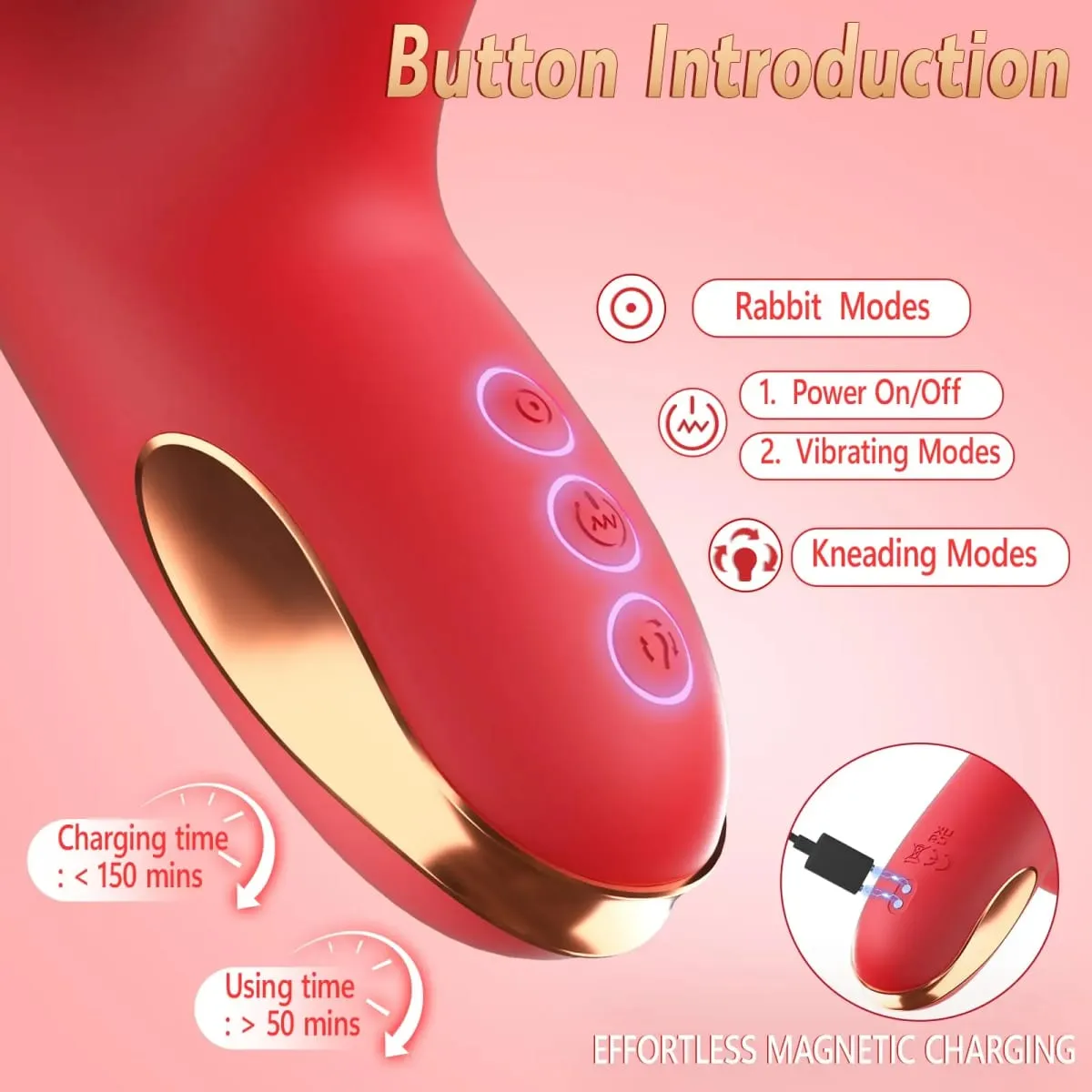 5 IN 1 Tapping Thrusting Dildo Vibrator for Women G Spot Vibrator Kneading Clit Stimulator Female Masturbator Adult Sex Toys