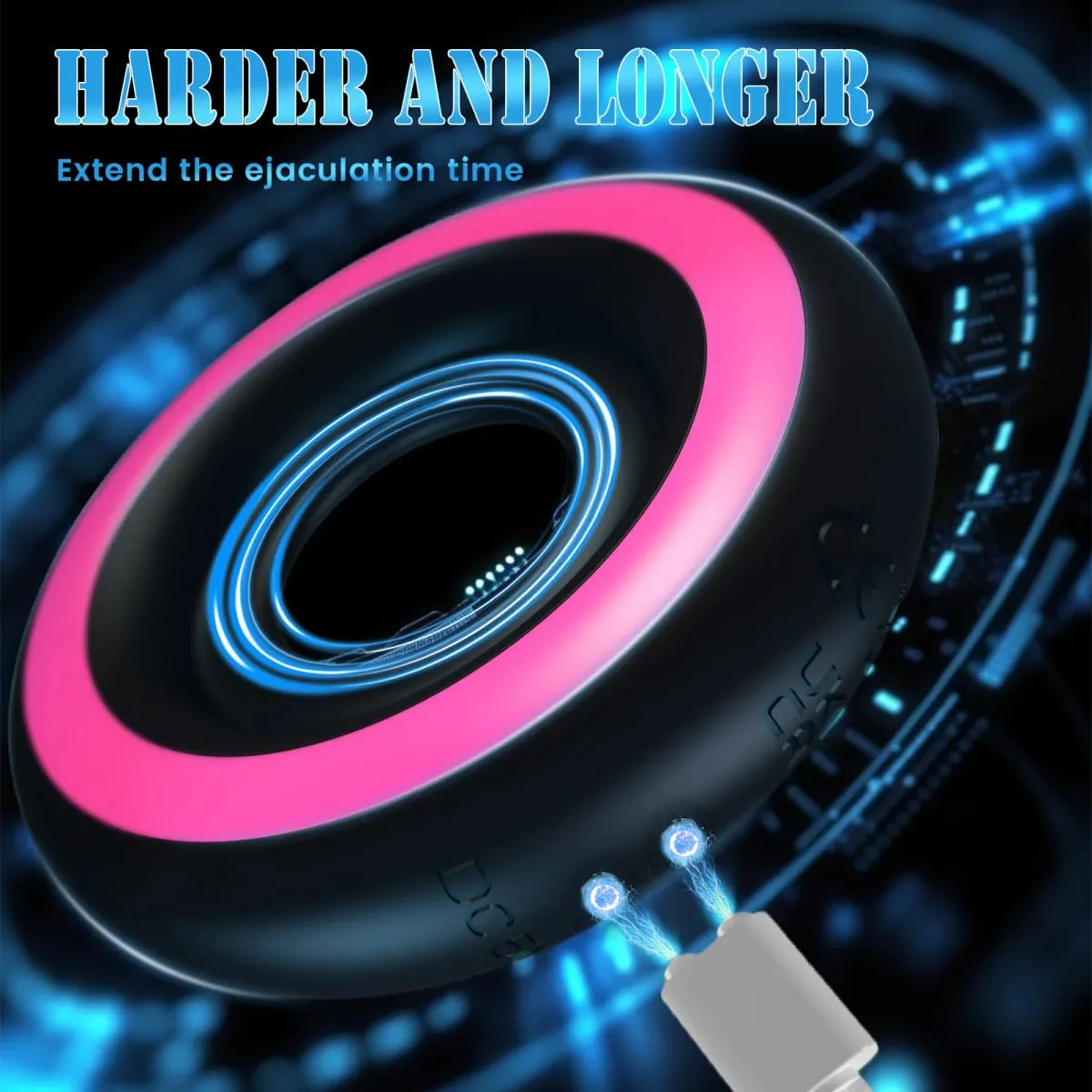 Péniszgyűrű kakasgyűrű erekciót fokozó, vibráló péniszgyűrű tisztaság ketrec-stimulátor Késleltetett magömlés felnőtt szexjátékok férfiaknak — image 4