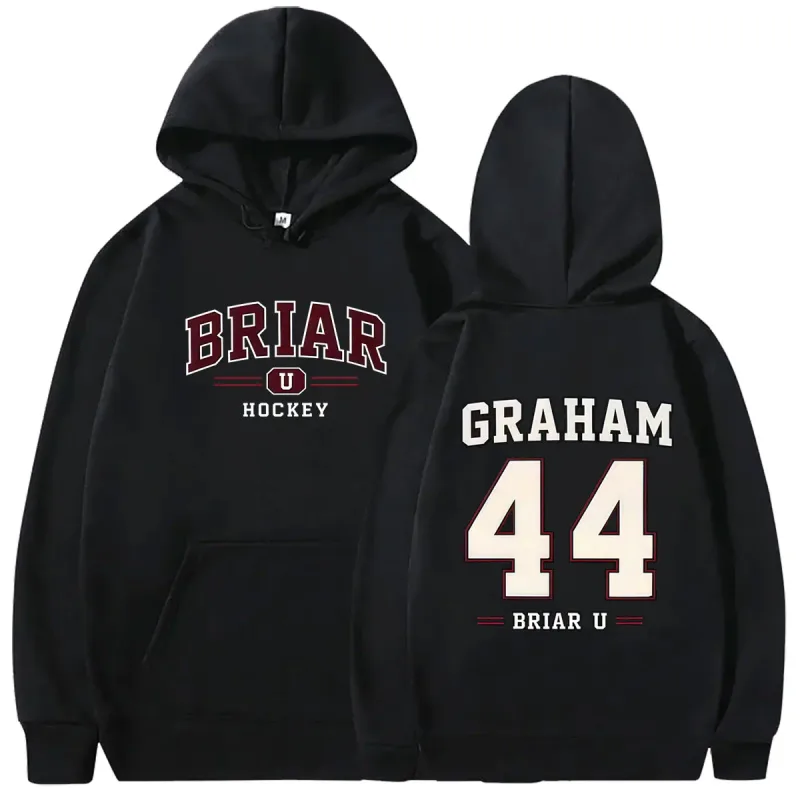 Off Campus Briar University Hockey Graham 44 Graphic Hoodie Men Women Vintage Oversized Sweatshirt Male Fashion Pullover Hoodies — image 1