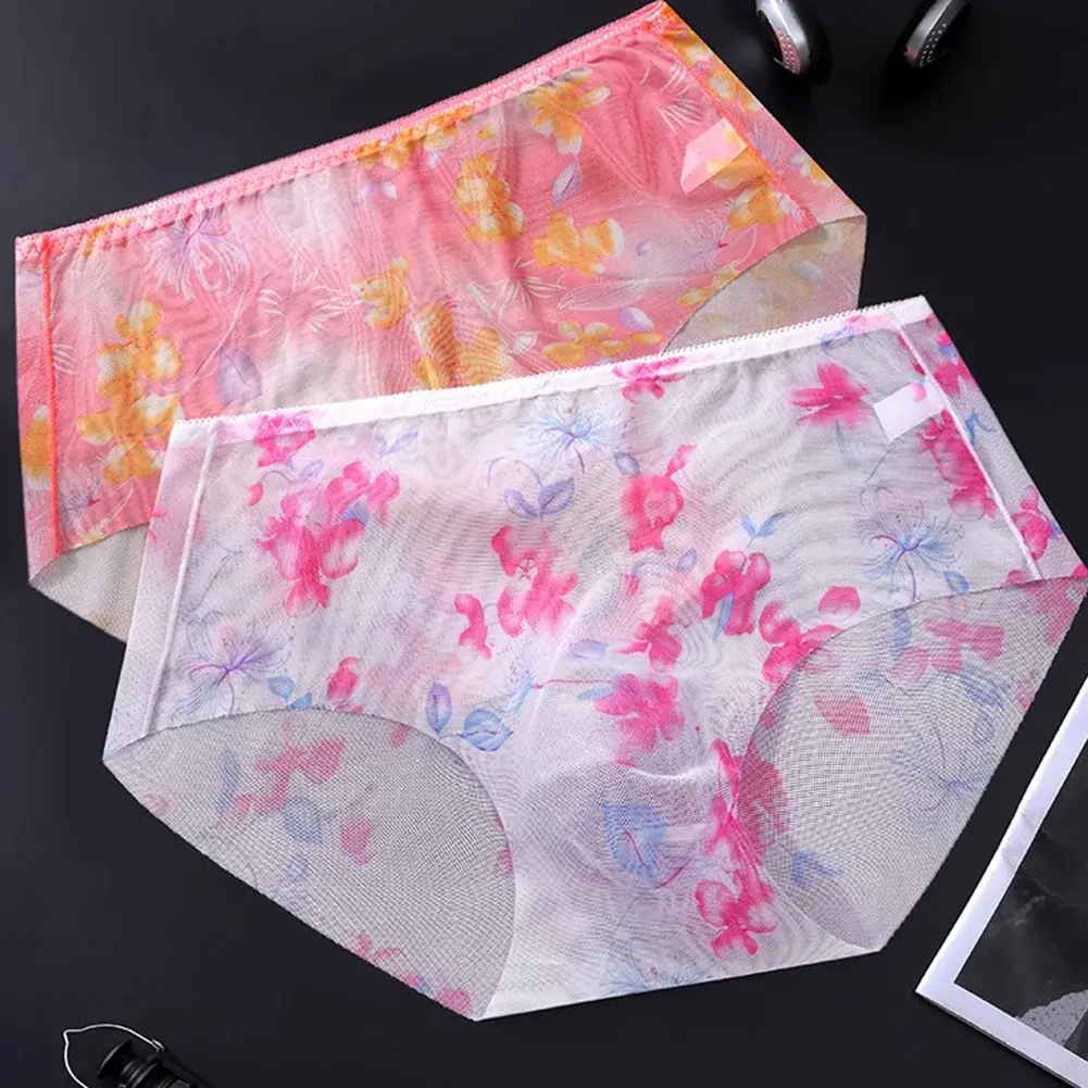 1pc Men's Thin Mesh Briefs Underwear 3D Bulge Pouch Underpants Print See Through Sissy Panties Elastic Breathable Briefs — image 8