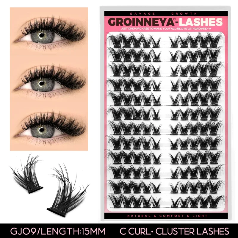 Cluster Lashes Cat Eye Lashes Individual Lashes Natural Look Mixed Tray DIY Eyelash Extension Volume Lash Clusters — image 2