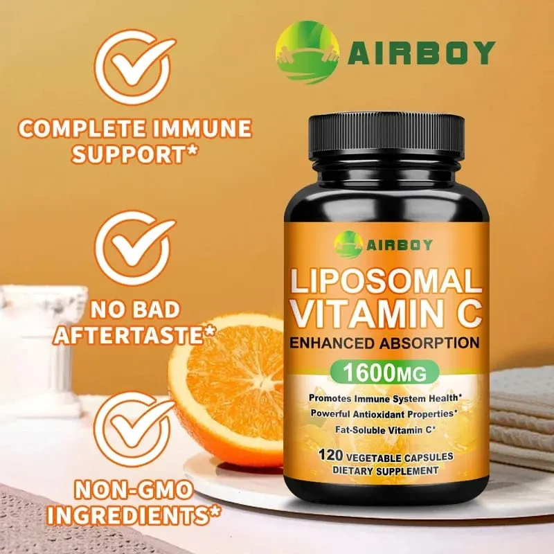 Liposzómális C-vitamin 1600 mg - Elősegíti a kollagéntermelést az immunrendszer támogatása Erőteljes antioxidáns — image 3