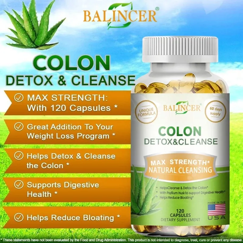 Balincer Colon Cleansing Supplement - Full Body Colon Digestive Regulation and Gut Health for Men and Women 120 Capsules — image 5