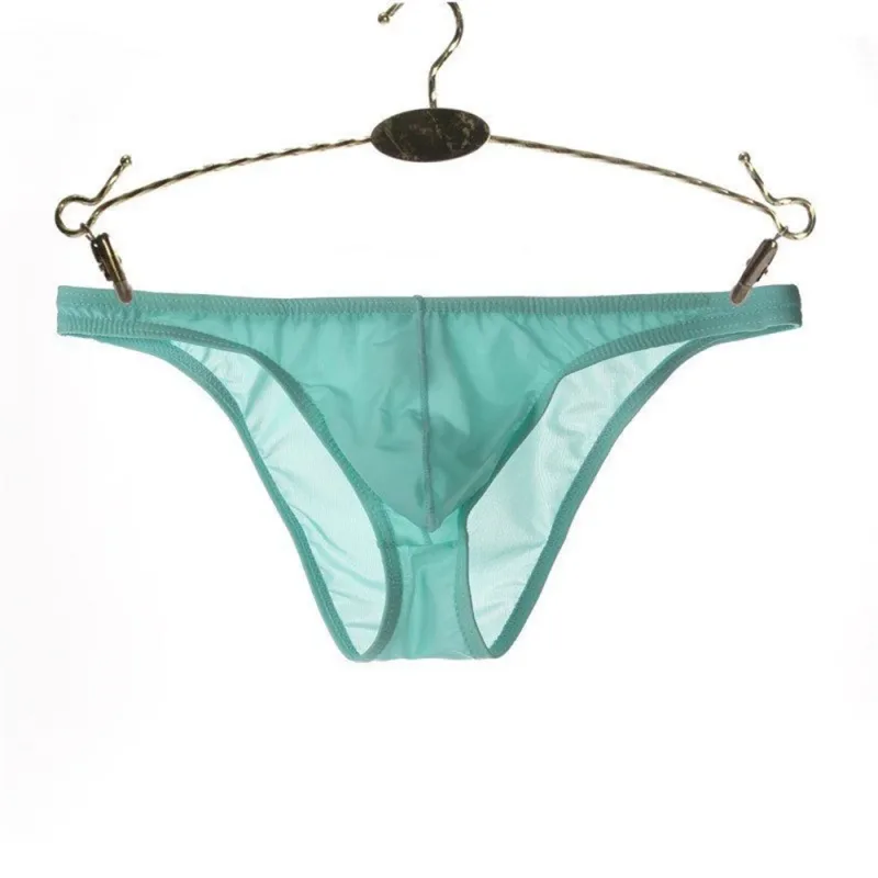 Sexy U Convex Briefs Thin Underwear Men Summer Breathable Silky Panties Male Calzoncillos Plus Size M-XXL — image 5