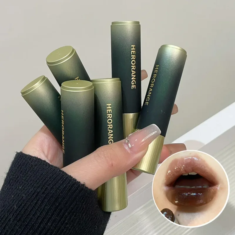 Herorange Mirror Lip Gloss 24ωρο αδιάβροχο κραγιόν μακράς διαρκείας Χωρίς μεταφορά χωρίς ξεθώριασμα Ματ & γυαλιστερό μακιγιάζ χειλιών γυναικείο