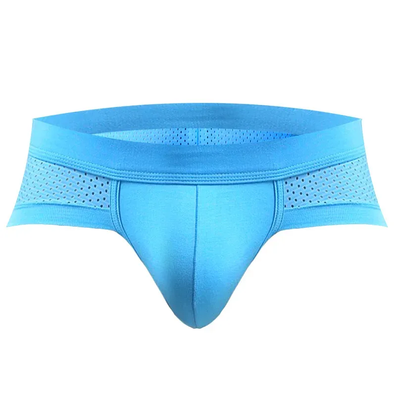 Solid color Sexy Mesh Leisure Motion Boys' Underwear Low-waisted No trace Quick Drying Fashion Cool and Refreshing Underpants — image 4