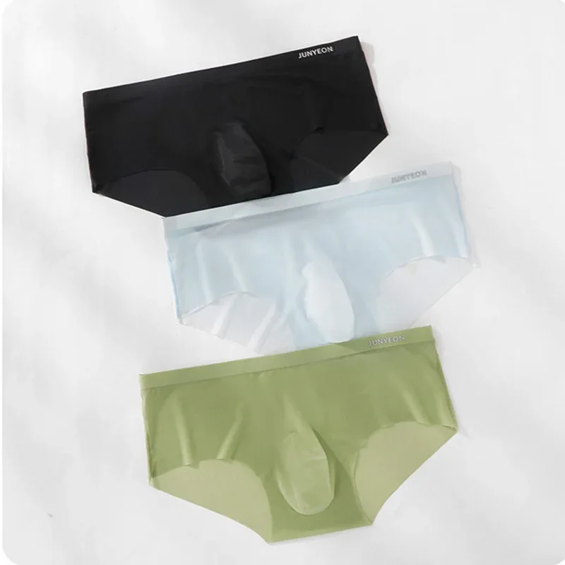 Sexy Men Briefs Undies Summer Seamless 3D Pouch Panties Ultra-thin And Light Breathable Underwear Quick Drying Underpants Slip — image 23